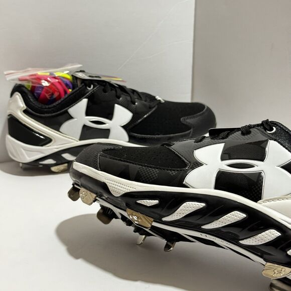 Under Armour Woman's Spine Glyde ST Baseball Metal Cleats Shoes Black Size 8 NIB - Picture 7 of 12